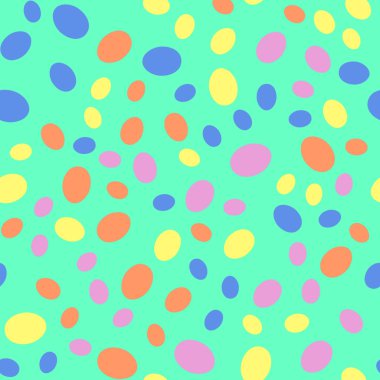 Renkli yumurtalarla renksiz paskalya deseni