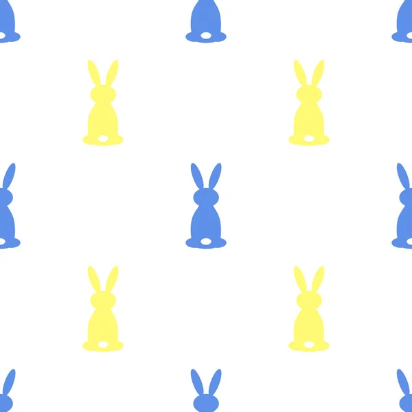 Modèle sans couture avec des lapins lapins colorés mignons. Illustration vectorielle . — Image vectorielle