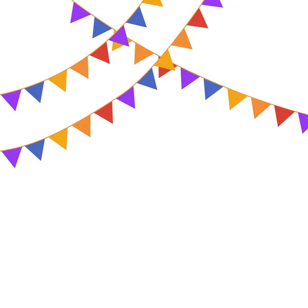 Party Flags Achtergrond op wit. goed voor kaarten banners ontwerp template. kopieerruimte — Stockvector