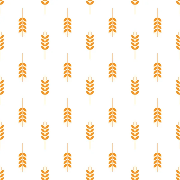 Векторный бесшовный рисунок с изображениями пшеничных ушей — стоковый вектор