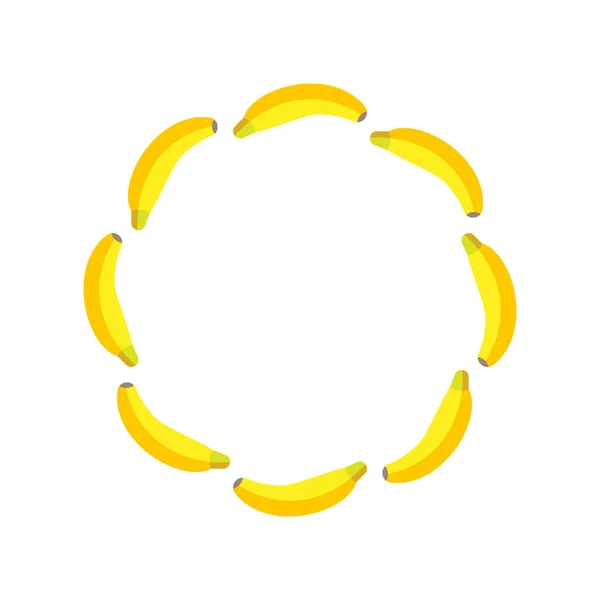 Banán Kolo Šablonu Návrhu Banán Ilustrace Vektorové Ilustrace — Stockový vektor