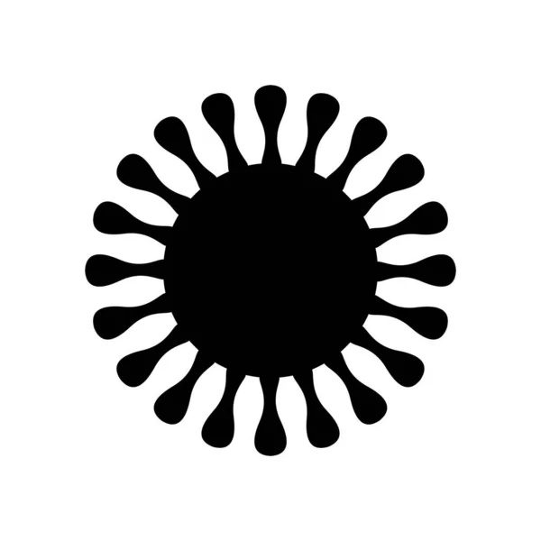 Danger bactéries coronavirus vecteur icône illustration isolé sur fond blanc — Image vectorielle