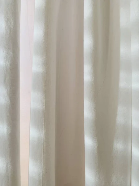Lumière Soleil Travers Rideau Blanc Les Fenêtres Dans Chambre Matin — Photo