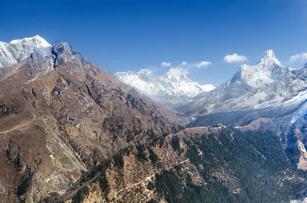 Vista do Everest de Kala Patthar Fotos De Bancos De Imagens Sem Royalties