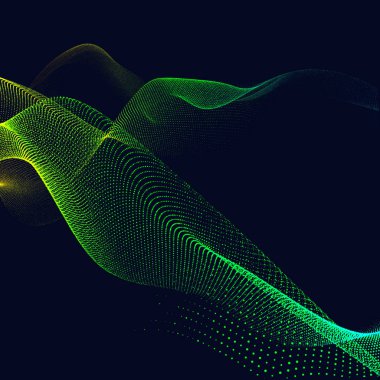 Soyut parçacıklar arka plan. Fraktal dalgalar dijital alan