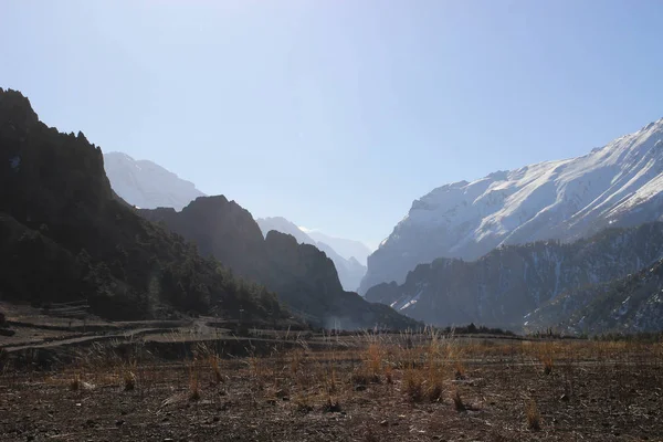 Prachtig Uitzicht Natuur Van Himalaya Nepal Hoogste Voetgangerspas Ter Wereld — Stockfoto