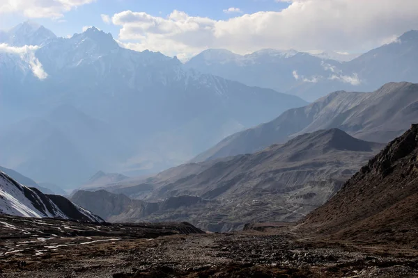 Bella Vista Sulla Natura Delle Montagne Dell Himalaya Nepal Passo — Foto Stock