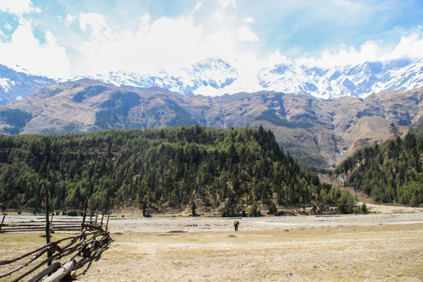 Prachtig Uitzicht Natuur Van Himalaya Nepal Hoogste Voetgangerspas Ter Wereld — Stockfoto