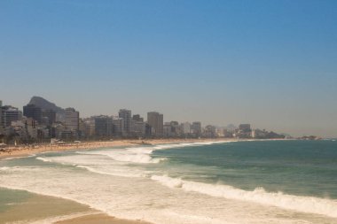 Brezilya ve Rio de Janeiro 'nun en popüler ve ünlü plajı. -