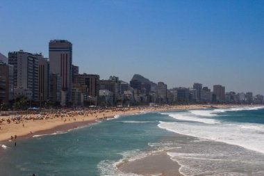 Brezilya ve Rio de Janeiro 'nun en popüler ve ünlü plajı. -