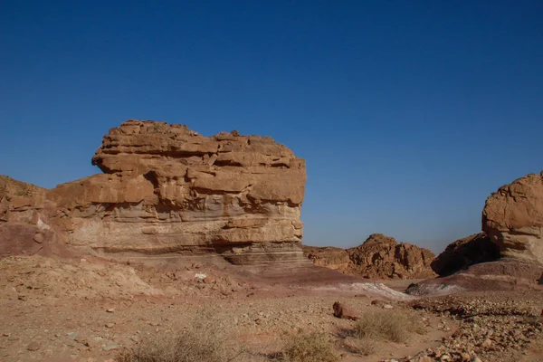 Den berömda nationalparken Timna i öknen i södra Israel — Stockfoto