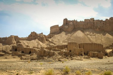 Bam, İran - 22 Mayıs 2017: Tarihi boşaltılan kale Bam