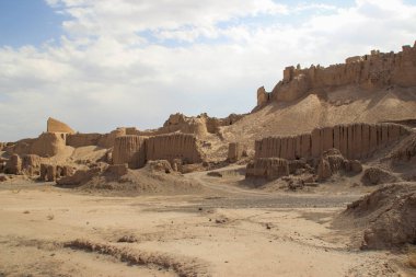 Bam, İran - 22 Mayıs 2017: Tarihi boşaltılan kale Bam