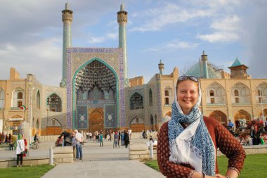 Esfahan, İran - 14 Mayıs 2017: Şehrin ana merkezi