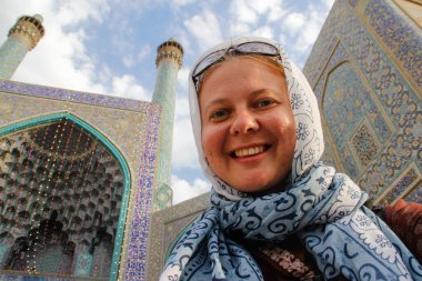 Esfahan, İran - 14 Mayıs 2017: Şehrin ana merkezi