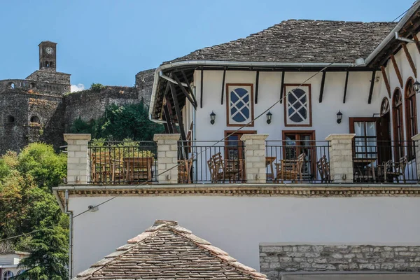 Ancienne Ville Médiévale Gjirokaster Dans Sud Albanie Est Site Patrimoine Images De Stock Libres De Droits