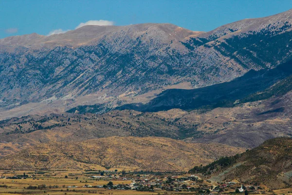 Beautiful Mountain Scenery High Hills Vegetation Albania Unexplored Country Europe Stock Picture