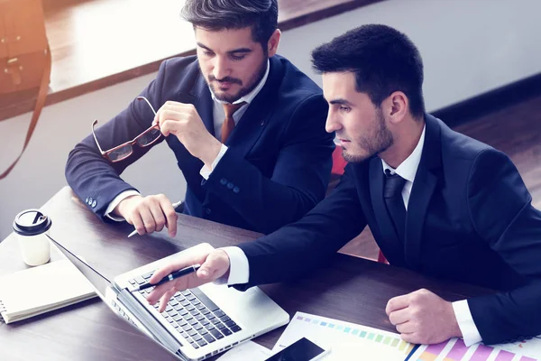 Hipster businessmen working — Stock Photo, Image