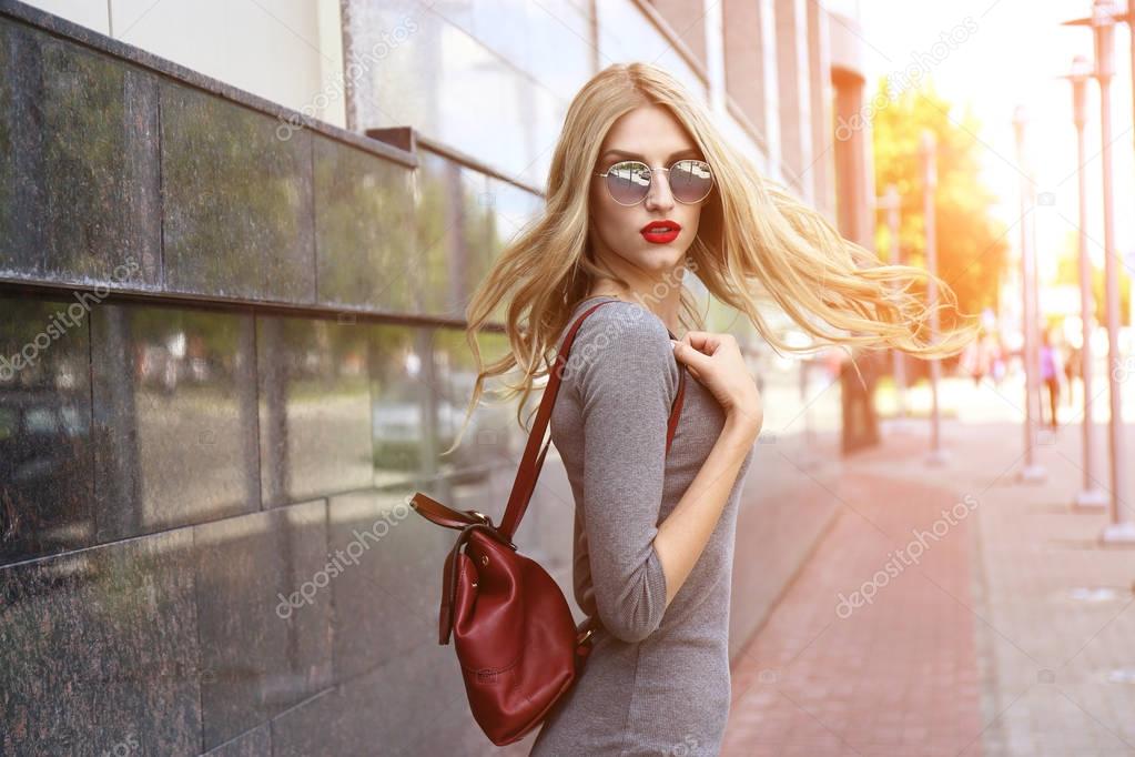 Fashion blond woman