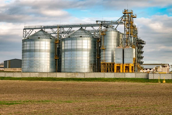 Planta de transformación y fabricación de productos agrícolas para la transformación y el ensilado — Foto de Stock