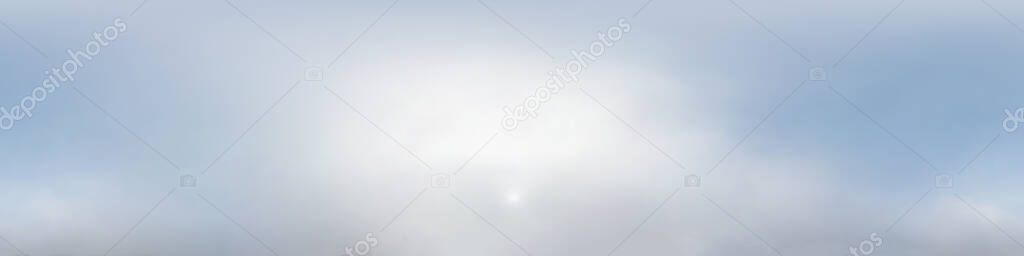 blue sky with morning fog. Seamless hdri panorama 360 degrees angle view  with zenith for use in 3d graphics or game development as sky dome or edit drone shot