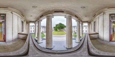 Full seamless hdri panorama 360 degrees angle view from balcony  clipart