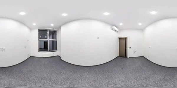 Mobilyasız beyaz oda. Modern apartmanlarda, ofiste ya da klinikte eş dikdörtgen projeksiyonda tam küresel hdri panoraması 360 derece