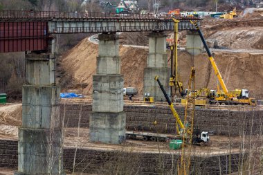 construction or reconstruction of highway concrete bridge over a