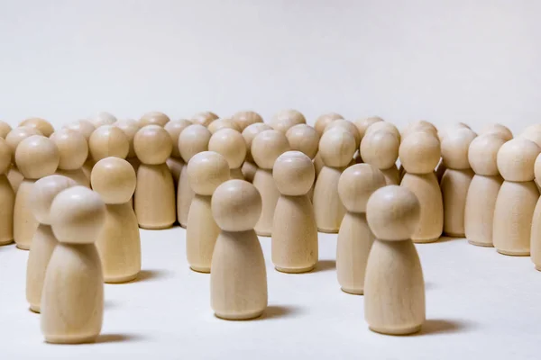 Follow the leader or human resource management concept. crowd of — Stock Photo, Image