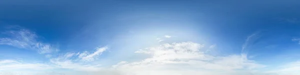 Nahtlose Hdri Panorama 360 Grad Winkel Ansicht Blauer Himmel Mit — Stockfoto
