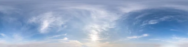 Panorama Hdri Sem Costura 360 Graus Ângulo Vista Céu Azul — Fotografia de Stock