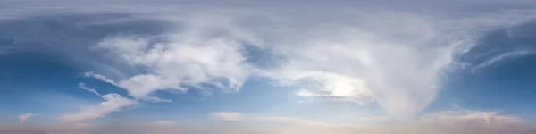 Безшовна Панорама Hdri 360 Градусів Кут Зору Блакитне Небо Красивими — стокове фото