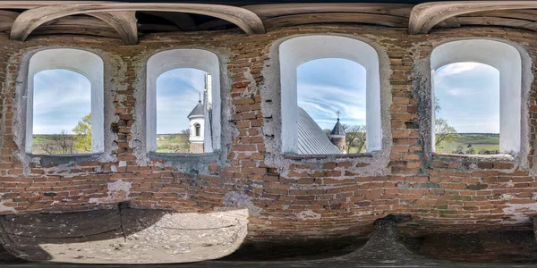 Fullständig Sömlös Sfärisk Hdri Panorama 360 Grader Vinkel Inuti Klocktornet — Stockfoto