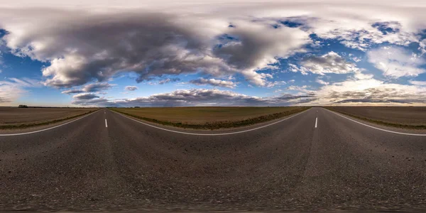Πλήρης Σφαιρικό Απρόσκοπτη Πανοραμική Θέα Γωνία 360 Μοιρών Κανένα Δρόμο — Φωτογραφία Αρχείου
