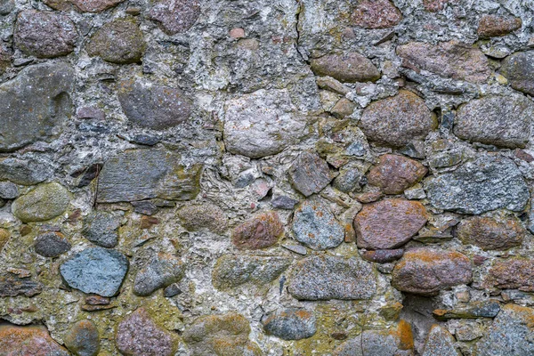 Oberfläche Einer Alten Mauer Aus Riesigen Steinen Eines Zerstörten Gebäudes — Stockfoto