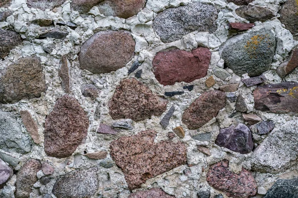 Superfície Uma Parede Velha Pedras Enormes Edifício Destruído — Fotografia de Stock