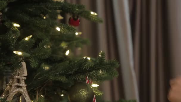Χριστουγεννιάτικη Διάθεση Δώρα Κάτω Από Δέντρο — Αρχείο Βίντεο