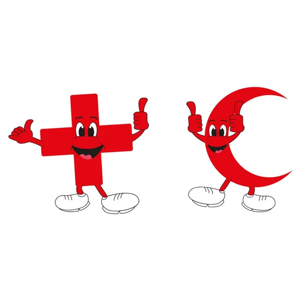 Red Crescent Mascotストックベクター ロイヤリティフリーred Crescent Mascotイラスト Depositphotos