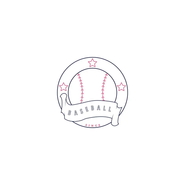 Agit Une Image Logo Symbole Destiné Aux Organisations Clubs Baseball — Image vectorielle