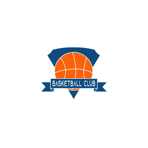 Cette Image Est Logo Club Basket Qui Ballon Basket Milieu — Image vectorielle