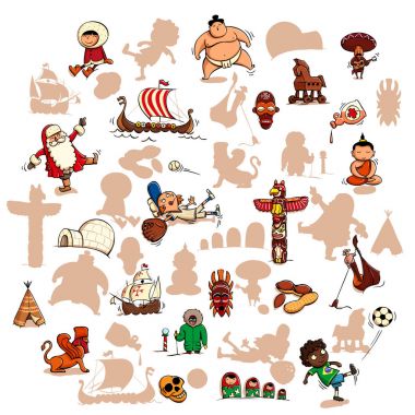 Eğlenceli görsel oyun: sağ ayna gölge bul