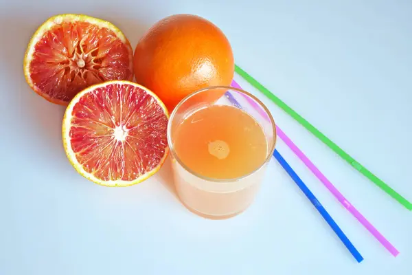Orange juice in a glass — Stock Photo, Image