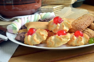 çay ve bisküvi evde. yakın çekim