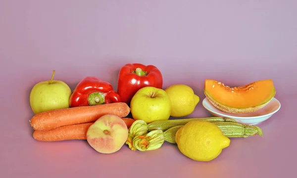 Frutas, legumes frescos, close-up — Fotografia de Stock