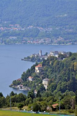 Lake Orta, İtalya'nın görünümü 
