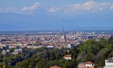 Turin, tepenin görünümünden. 