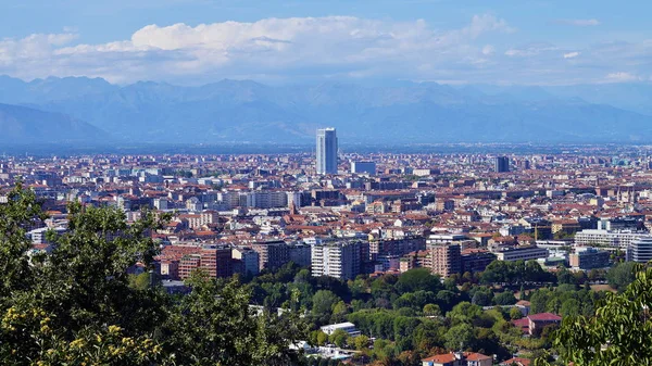 Turin, vista da colina . Imagem De Stock