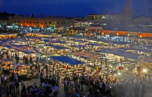 ストリートマーケット,ジェマ=エル・フナス,マラケシュ,モロッコ. — ストック写真