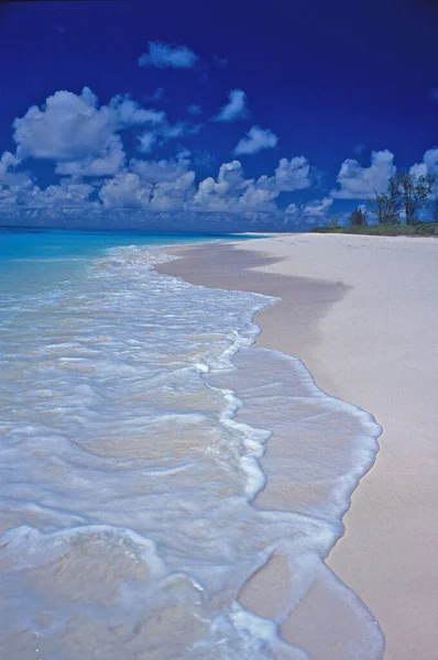 Волны Пустынном Пляже Птичьем Острове Сейшелах — стоковое фото