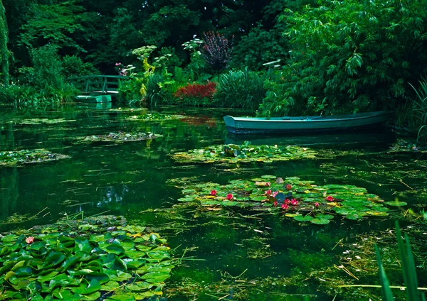 Jardín Claude Monet Muestra Estanque Water Lily — Foto de Stock